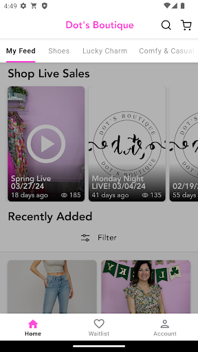 Android application Dot's Boutique screenshort