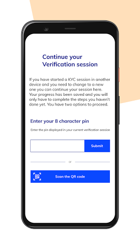 Android application Identity verification AutoKYC screenshort