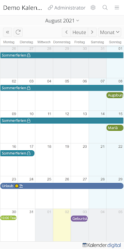 Kalender.digital Screen 2