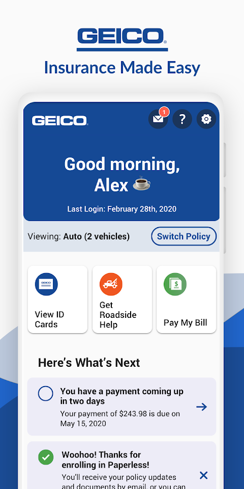GEICO Mobile - Car Insuranceのおすすめ画像1