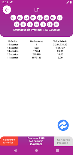 Só Resultados de Loterias BR Screen 2
