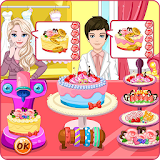 Wedding cake factory icon