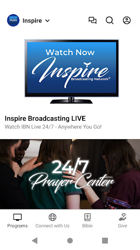 Android application Inspire Broadcasting screenshort