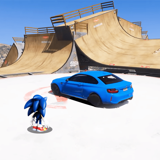Race Blue Hedgehog Simulator