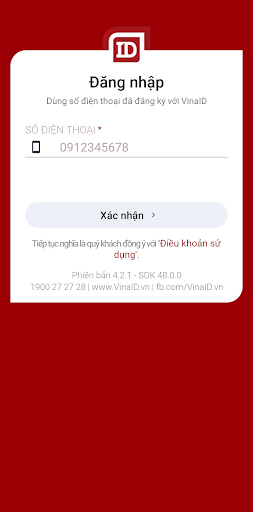 Android application Thẻ thông minh Beta screenshort
