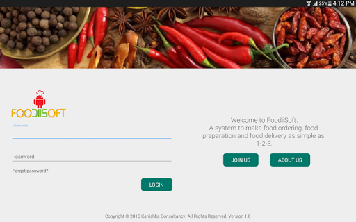 Android application FooDiiSoFT POS screenshort