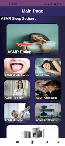 Android application ASMR Sleep screenshort