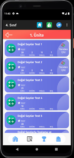 4. Sınıf Tüm Dersler Test Çöz Screen 3