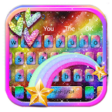 Glitter Rainbow Keyboard Theme icon