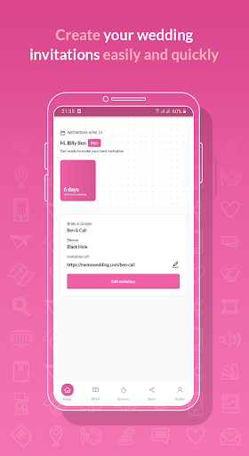 Android application Wedding Invitation Maker screenshort