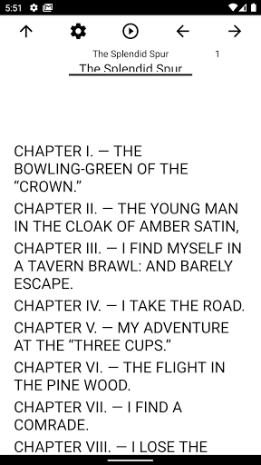 Android application Book, The Splendid Spur screenshort