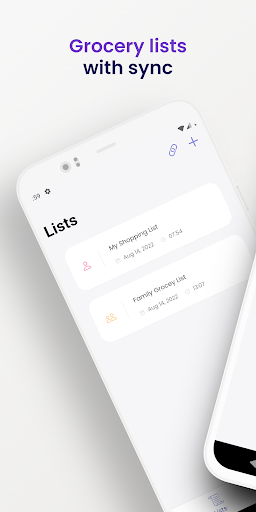 Android application Grocery List price calculator screenshort