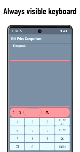 Unit Price Comparison Screen 2