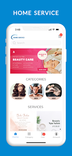 Android application Home service screenshort