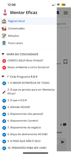 Android application Mentor Eficaz screenshort