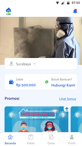Android application CSR Cleaning screenshort