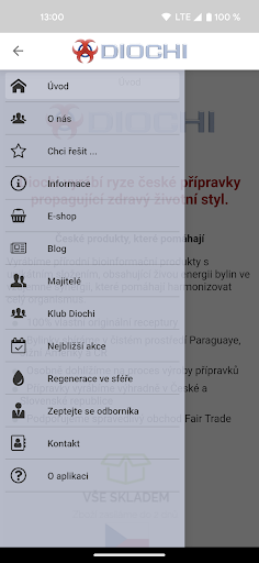 Android application Diochi CZ screenshort