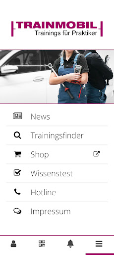 Android application Trainmobil screenshort