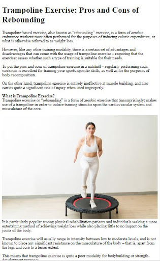 How to Do Trampoline Exercises Screen 2