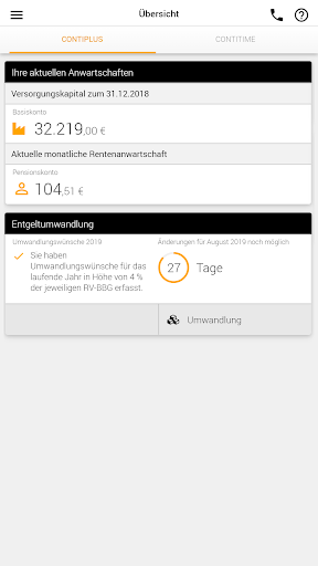 Android application Continental Vorsorgeportal screenshort