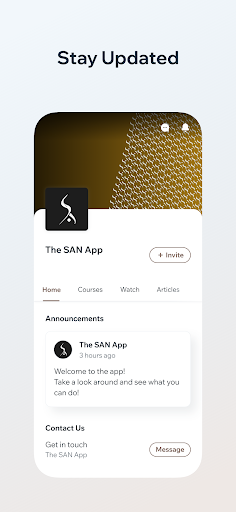 The SAN App Screen 2