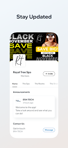 Android application Royal Tree Spa screenshort