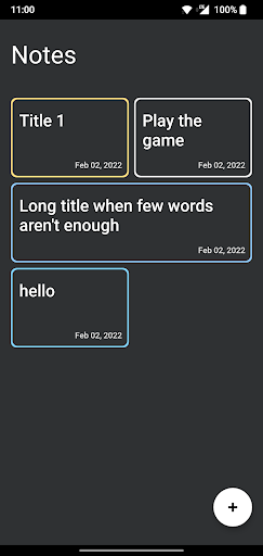 Android application Take a Note screenshort