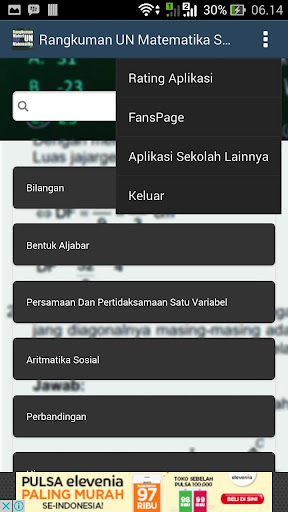 Rangkuman UN Matematika SMP