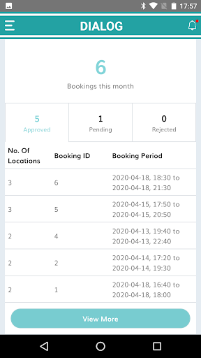 Android application Dialog Car Booking screenshort