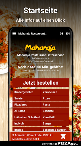 Maharaja Restaurant Lieferserv Screen 2