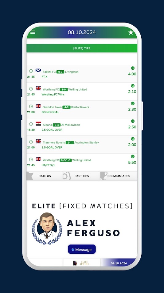 #4. ELITE Tips - FIXED MATCHES (Android) Με: Alex Mobile Bet