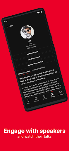 Screenshot of TEDConnect