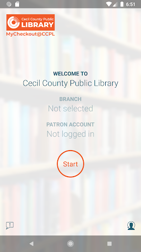 Android application MyCheckout@CCPL screenshort