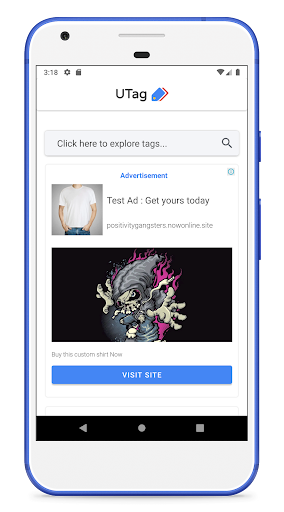 Android application UTag - Find tags for video SEO screenshort