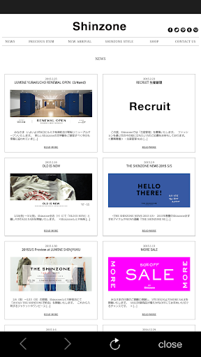 Android application Shinzone screenshort