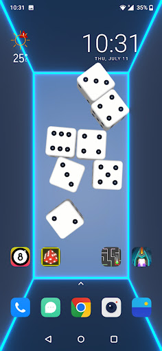 Android application Dice Live Wallpaper 3D screenshort