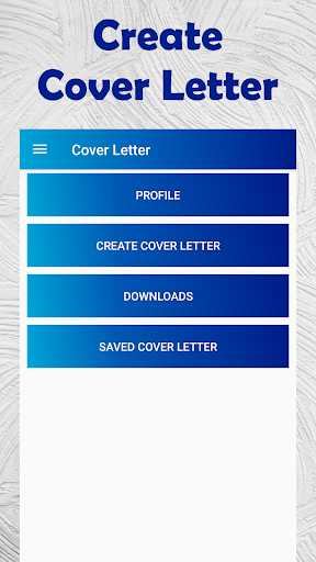Android application Cover Letter Creator screenshort