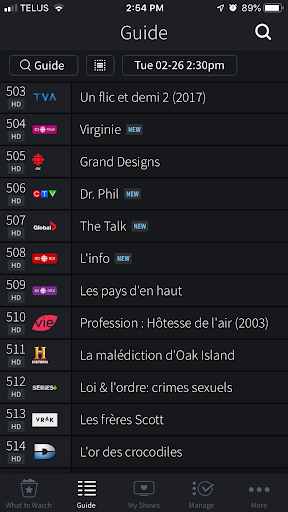 Cogeco TiVo Screen 2