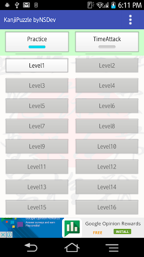 Android application KanjiPuzzle byNSDev screenshort