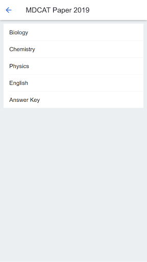 MDCAT Past Papers Screen 2