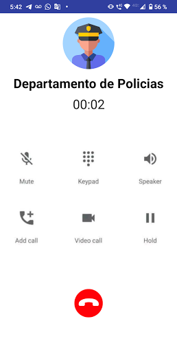 Policia de Niños llamada falsa