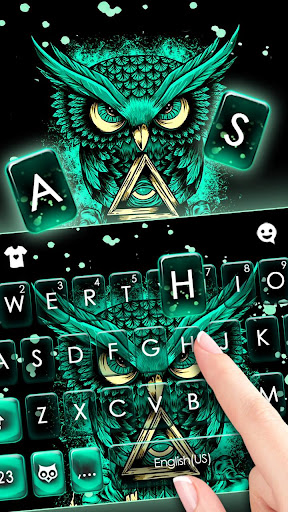 Angry Owl Art Keyboard Theme Screen 2