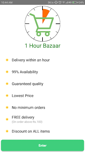 1 Hour Bazaar :Online Grocery Screenshot 1 - AppWisp.com