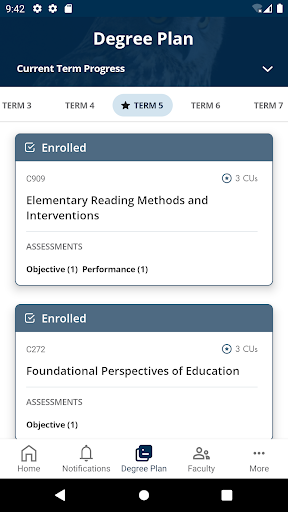 myWGU Mobile Screen 3