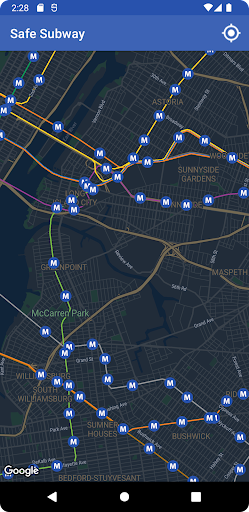 Android application Safe Subway screenshort