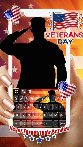 Android application Happy Veterans Day Keyboard Ba screenshort