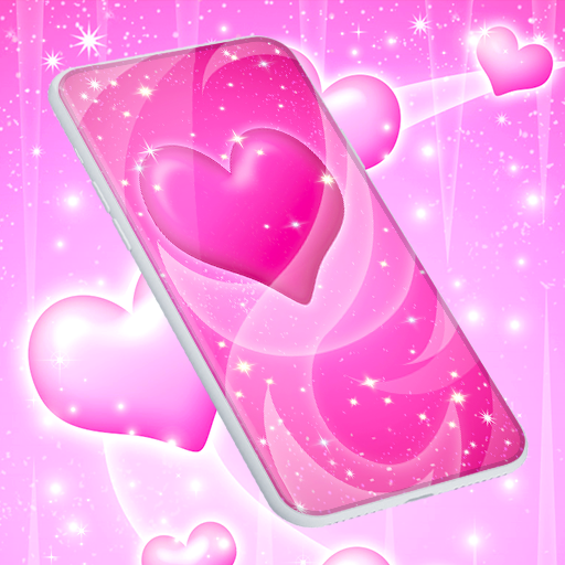 Pink Hearts Live Wallpaper  Icon