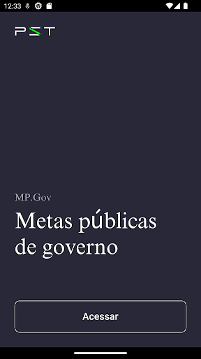 Android application MPGov: Metas públicas screenshort
