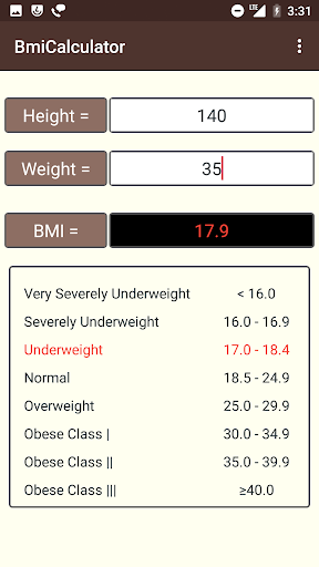 Bmi Calculator Screen 3