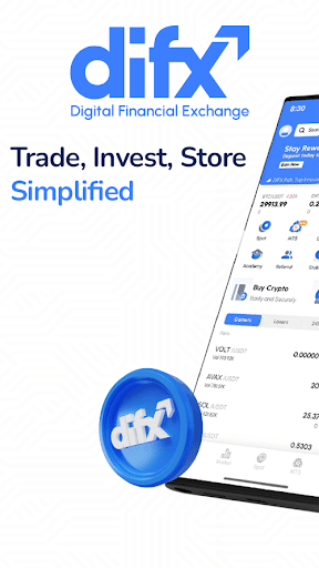 Android application DIFX Exchange : Buy Crypto screenshort